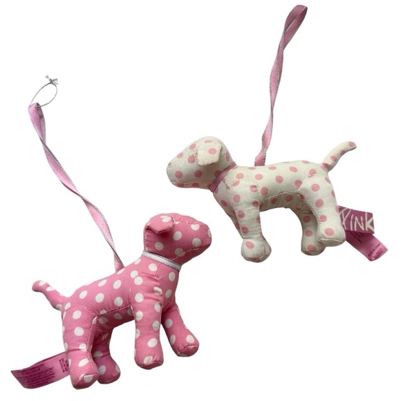 PiNK Victoria’s Secret Mini Dog Ornaments + VS LOVE PiNK Box PiNK Christmas - Picture 3 of 11